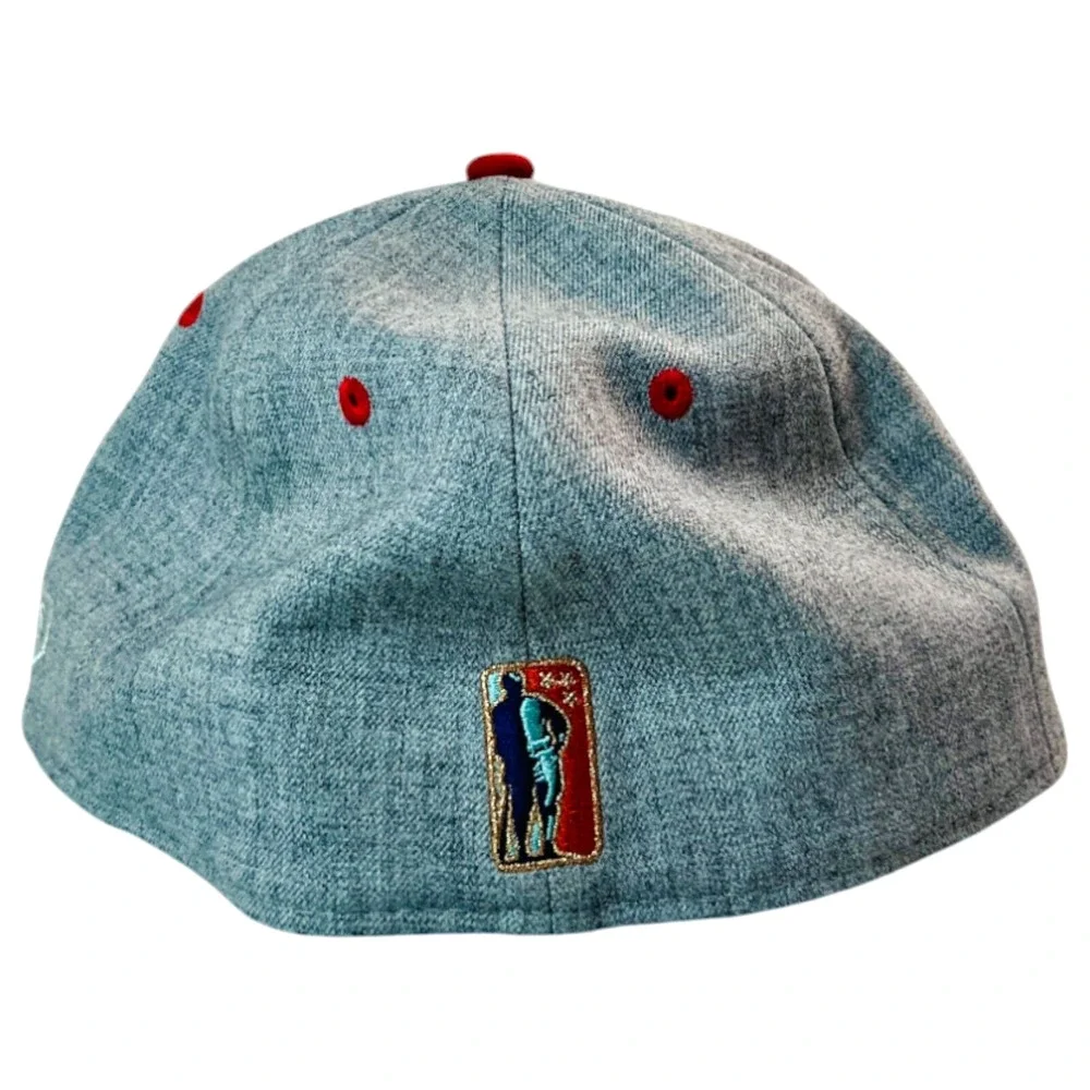 Negro League Fitted Hat 7 3/8 Kansas City Monarchs Ebbets Field Flannel Baseball - Picture 4 of 11